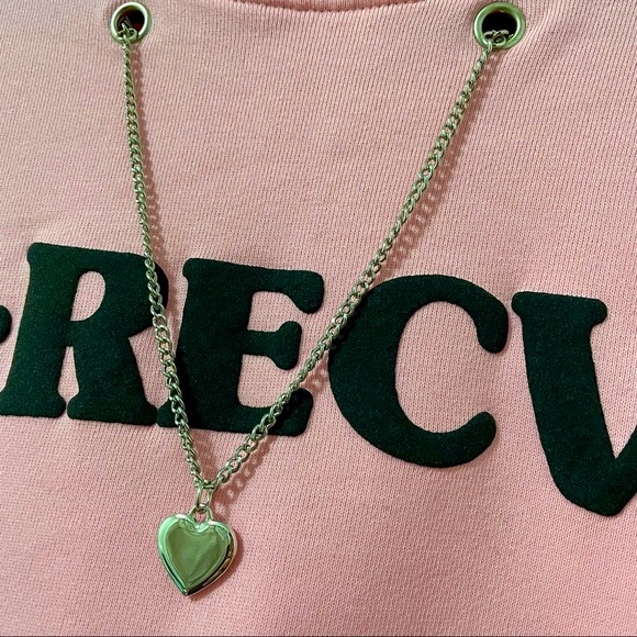 Unisex Panelled Bear Jacquard Sweatshirt | Pink | ONE Size - Picture 4 of 8